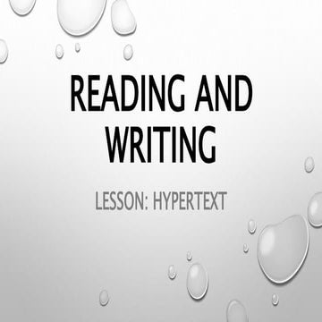 Reading and Writing Skills Hypertext.pptx