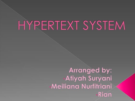 Hypertext presentation | PPT