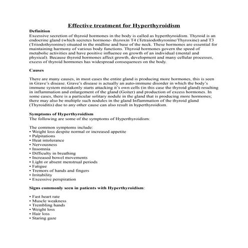 Effective treatment for hyperthyroidism  in Mindheal Homeopathy clinic ,Chemb...