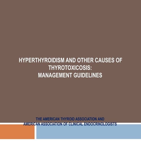 Hyperthyroidism Guidelines