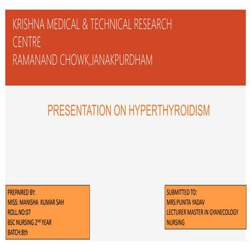 Hyperthyroidism bsc nursing