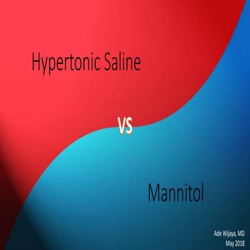 Hypertonic Saline Versus Mannitol for Increased Intracranial Pressure Management