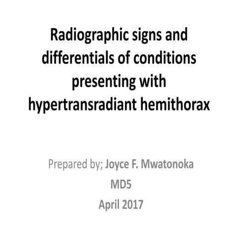 Hypertransradiant hemithorax
