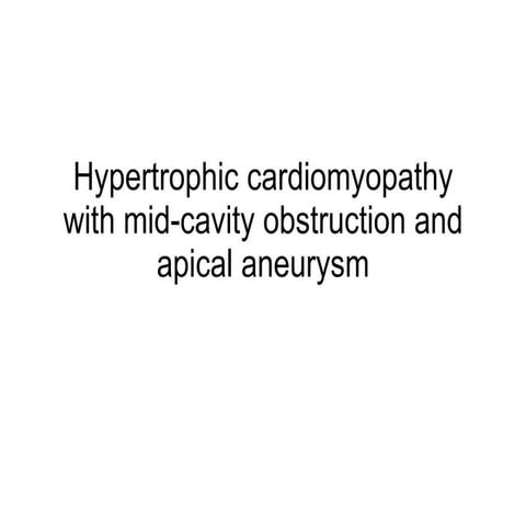 Hypertrophic Cardiomyopathy