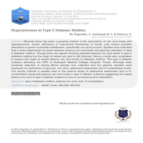 Correlation of Glycated Hemoglobin (Hba1c) and Serum Uric Acid in Type ...