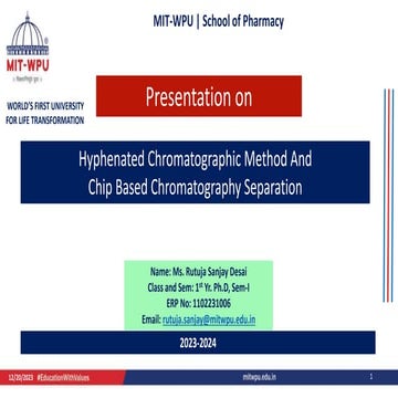 Hyphenated Chromatography Techniques in Analysis