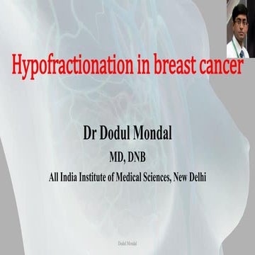 Hypofractionation in breast cancer
