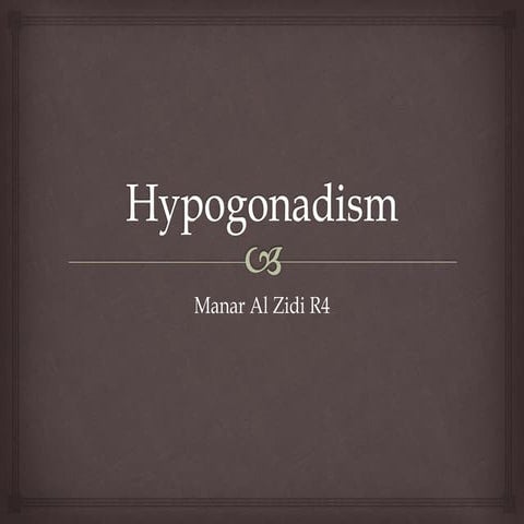 Hypoggonadism