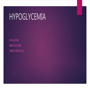 Hypoglycemia
