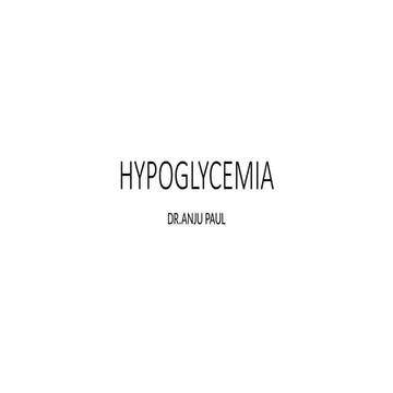 hypoglycemia in neonates Presentation new