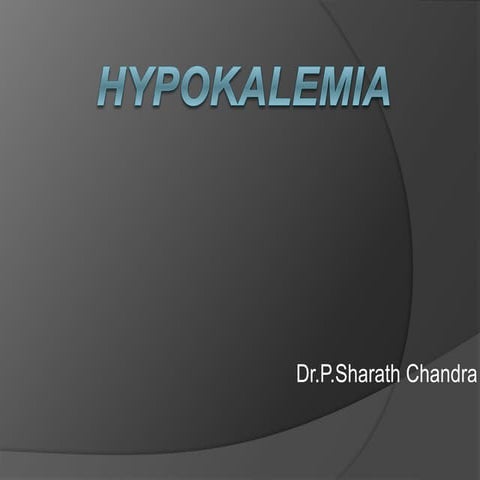 Hypokalemia 