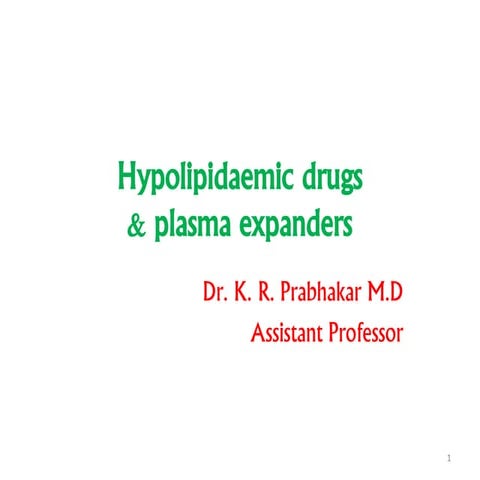 Hypolipidemic drugs