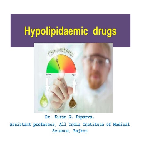 Hypolipidemic drugs Dr. Kiran Piparva.pptx
