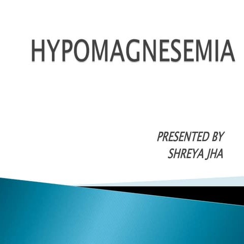 Hypomagnesemia