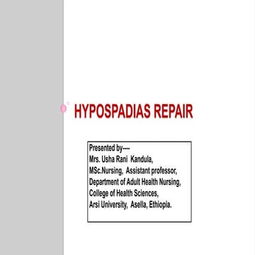 Hypospadial repair