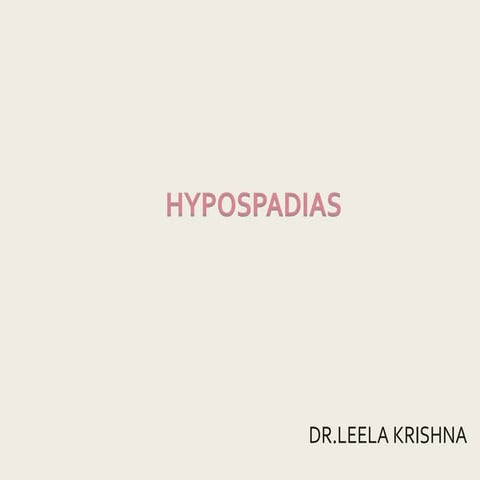 Hypospadias 