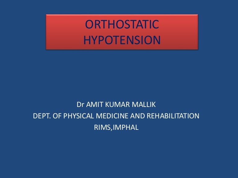 Orthostatic Hypotension
