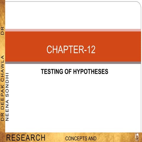 Hypothesis Testing Research Methodology ppt