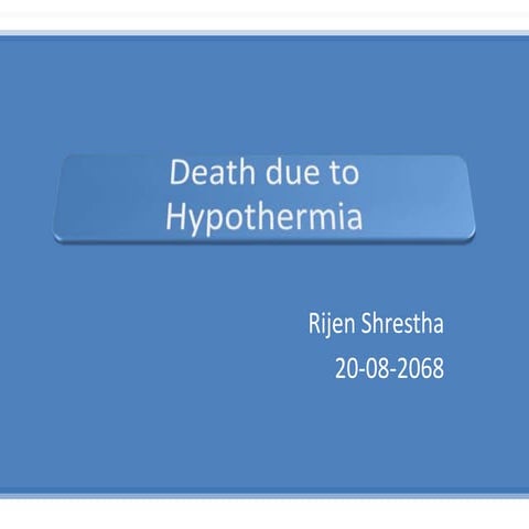 Hypothermia rs