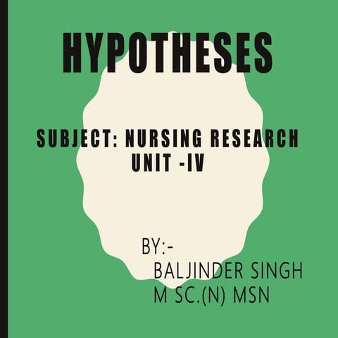 Hypotheses
