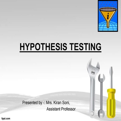 Hypotheses testing
