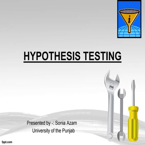 Hypotheses testing