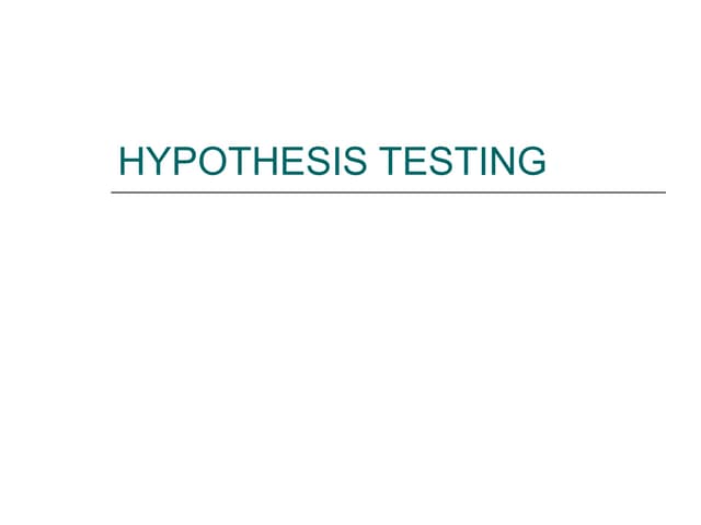 Hypothesis