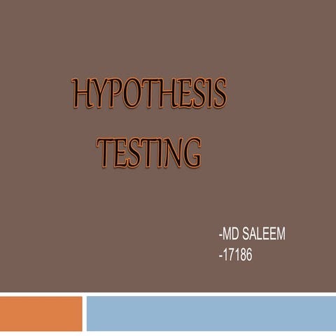 Hypothesis Testing