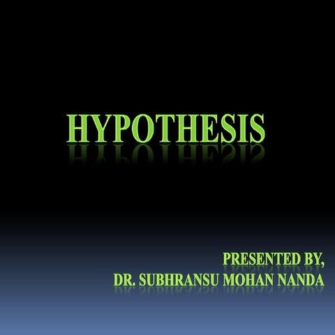 Hypothesis