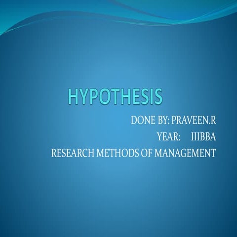 'Hypothesis'