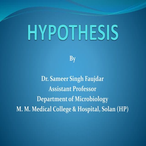 Hypothesis