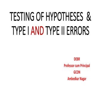 Type i and type ii errors | PPTX