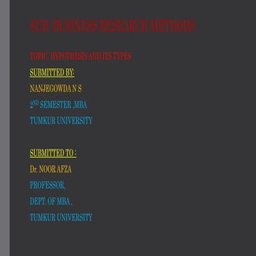 Hypothesis brm gowda...........