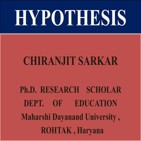 Hypothesis power point presentation