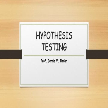 Hypothesis testing