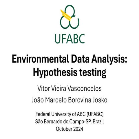 Hypothesis testing - Environmental Data analysis | PDF
