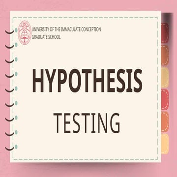 Comprehensive Guide to Hypothesis Testing in Statistics | PPTX