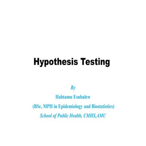STATISTICS: Hypothesis Testing | PPTX
