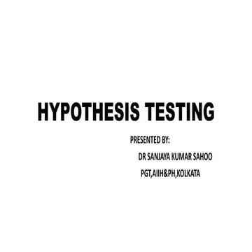 Hypothesis testing lectures 