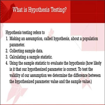 Comprehensive Guide to Hypothesis Testing in Statistics | PPTX