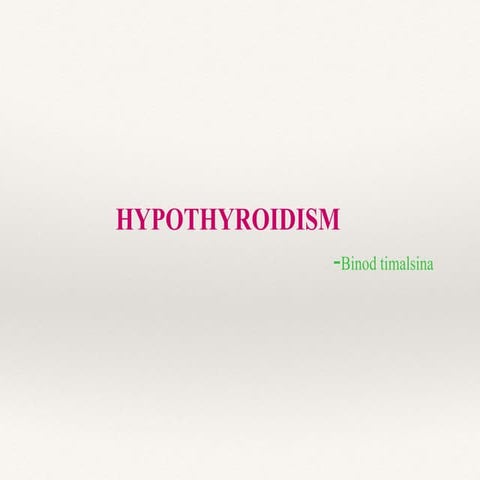 Hypothyroidism