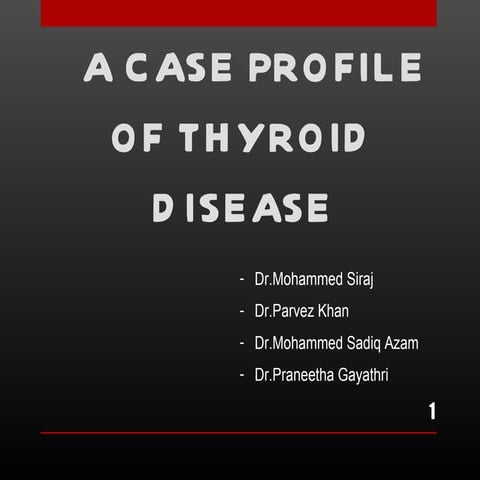 Thyroid physiology & Hypothyroidism