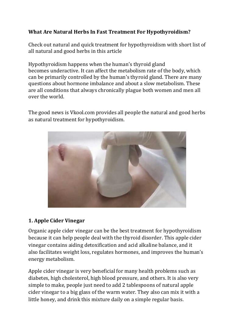 What Are Natural Herbs In Fast Treatment For Hypothyroidism