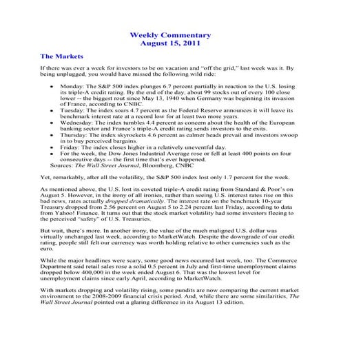 Hyre Weekly Commentary