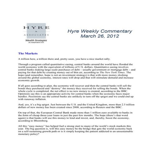 Hyre Weekly Commentary
