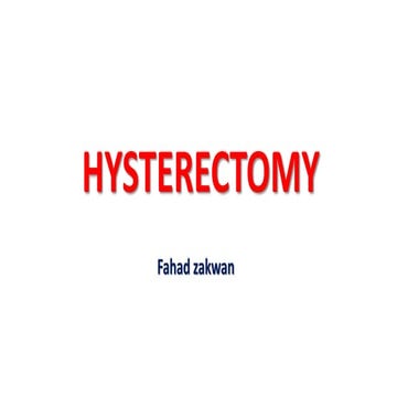 Total abdominal hysterectomy with bilateral salpingo-oophorectomy. | PPT