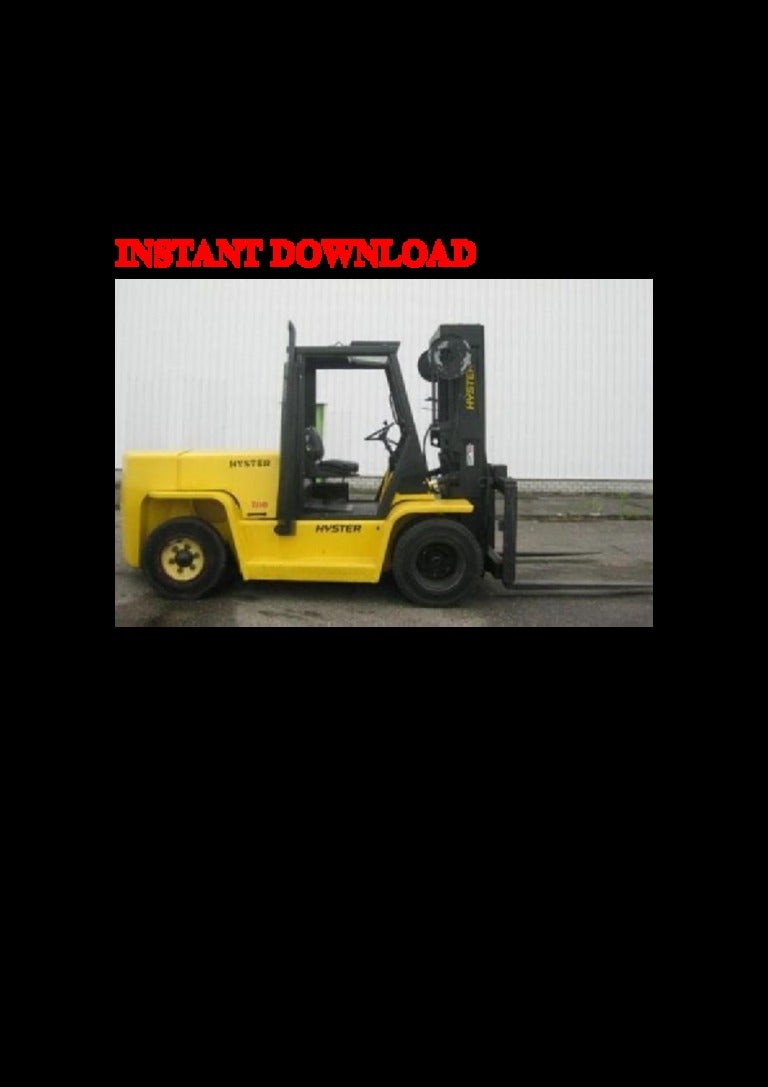 Hyster f006 (h6.00 xl h7.00xl) forklift service repair factory manual…