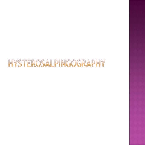 Hysterosalpingography