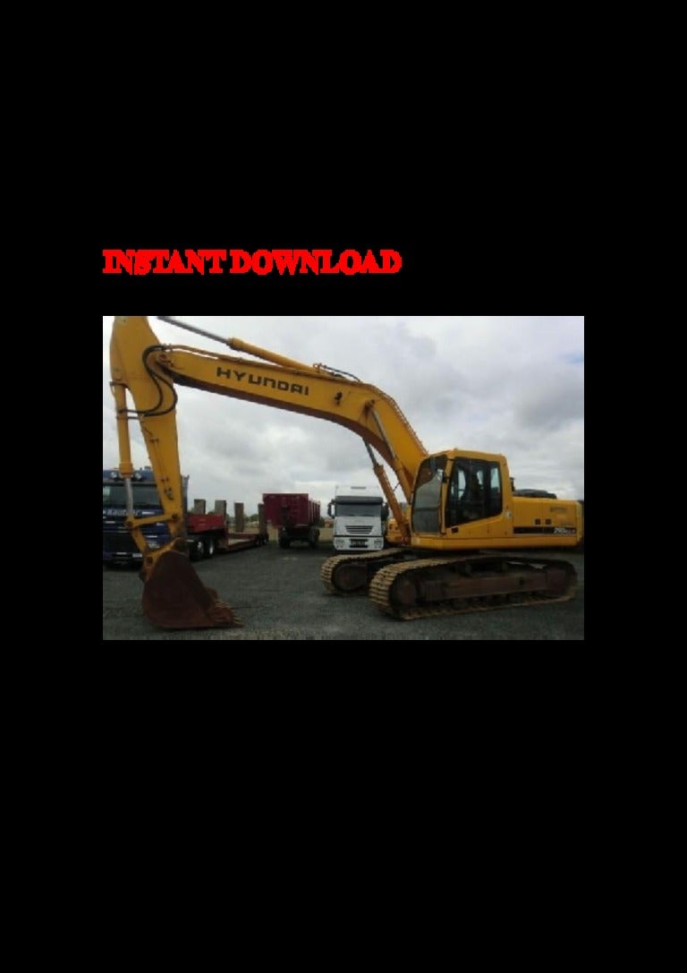 Hyundai r290 lc 7a crawler excavator service repair factory manual in…