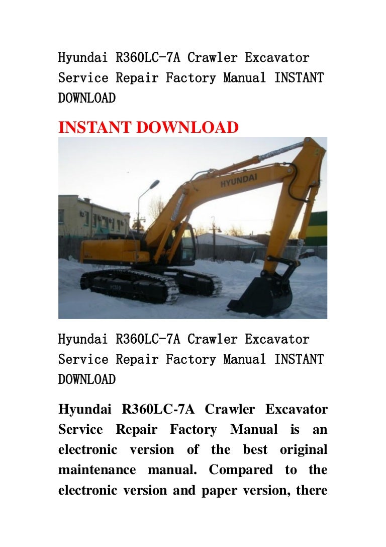 Hyundai R320lc 9 Crawler Excavator Workshop Service Repair Manual